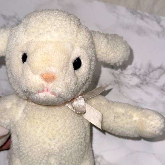 TY vintage RARE Adorable Cream Lamb Plush Toy 1992 - Picture 7 of 8